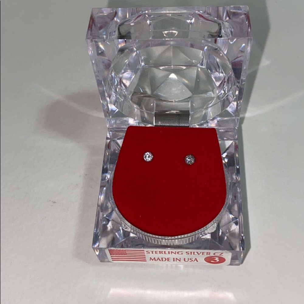 Sterling silver CZ earrings